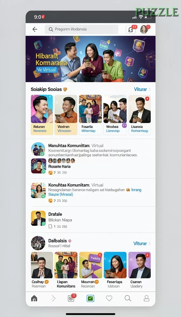 Cuplikan layar HOKIWIN — menu navigasi