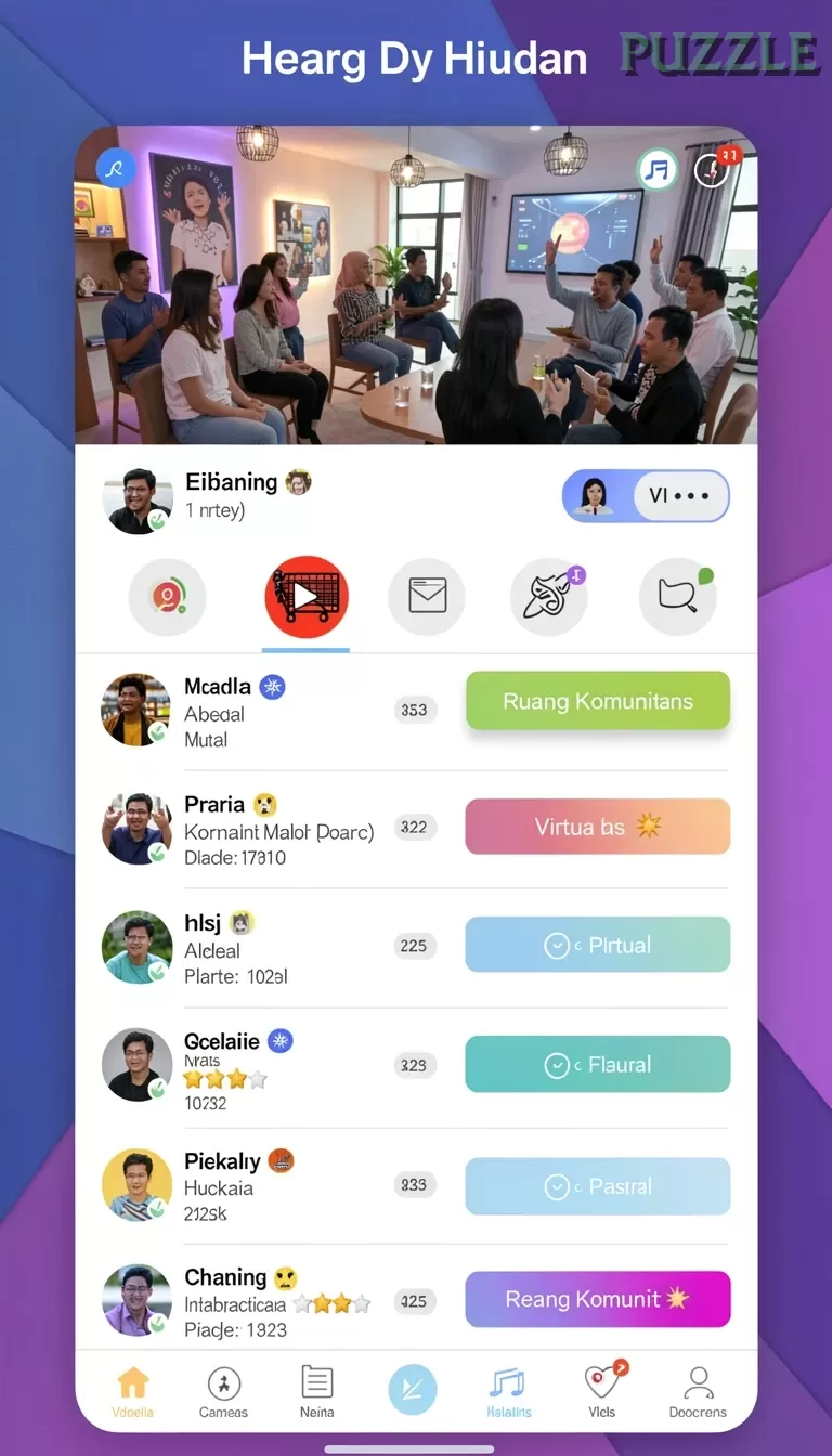 Cuplikan layar PCX777 — halaman utama
