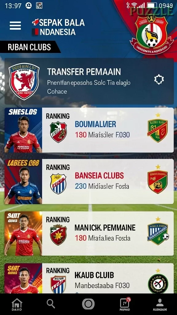 Cuplikan layar BIWIN — menu navigasi
